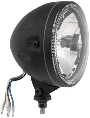 BikeMaster - BikeMaster Angel Halo Headlight with CCFL - Bottom Mount - Black - FA54-2 BLK