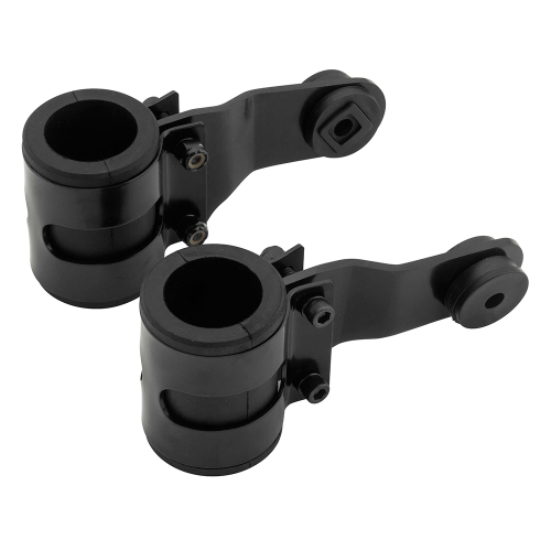 BikeMaster - BikeMaster Rubber Mount Headlight Brackets - 35mm - Black - 152415