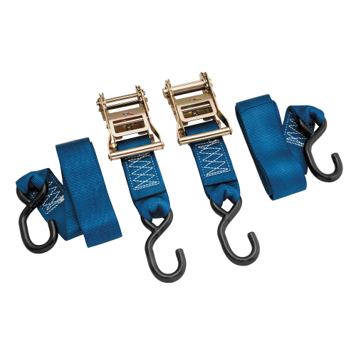 BikeMaster - BikeMaster Ratchet Tie Downs - 2in. x 84in. - Blue - 100578