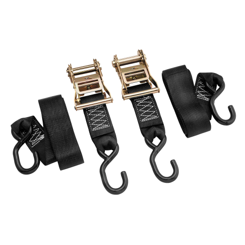 BikeMaster - BikeMaster Ratchet Tie Downs - 2in. x 84in. - Black - 100576