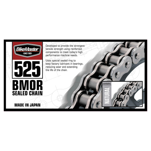 BikeMaster - BikeMaster 525 BMOR Series Chain - 108 Links - Natural - 197254