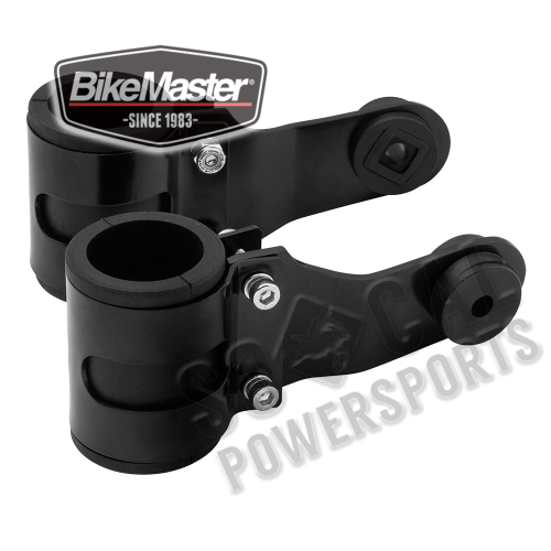 BikeMaster - BikeMaster Rubber Mount Headlight Brackets - 37mm - Black - OXHB-006B