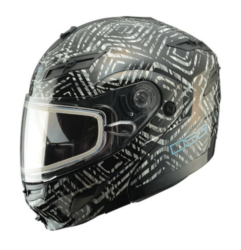 G-Max - G-Max DSG GM54S Aztec Snow Helmet - 97486 - White - Small