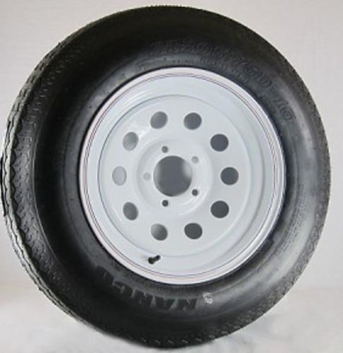 AWC - AWC Radial C/6 Ply, 8 Spoke, Trailer Tire/Wheel Kit - 175/80R13 - 5/4.5 - TA2034512-71R175C-A