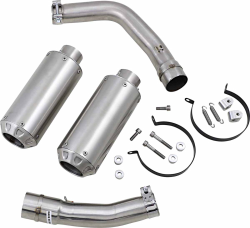 Hotbodies Racing - Hotbodies Racing MGP II Growler Dual Slip-Ons - Stainless Steel Muffler - 80901-2403