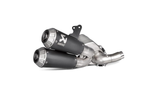 Akrapovic - Akrapovic Slip-On Line Dual Exhaust - Black Titanium Mufflers - SD8SO3HCUBTBL