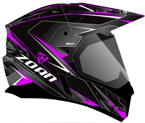 Zoan - Zoan Synchrony Duo-Sport Hawk Graphics Snow Helmet with Electric Shield - 521-554SN/E - Magenta - Small