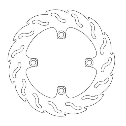 Moto-Master - Moto-Master Flame Brake Disc - 110190