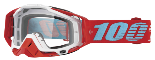 100% - 100% Racecraft Kepler Goggles - 5010018902 - Kepler / Red/Light Blue / Clear Lens - OSFM