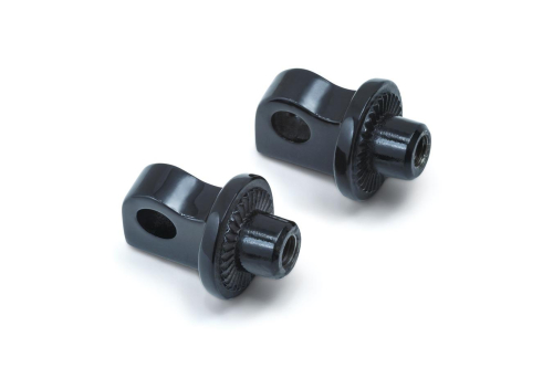 Kuryakyn - Kuryakyn Footpeg Adapters - Splined - Gloss Black - 8867