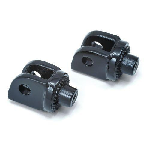 Kuryakyn - Kuryakyn Footpeg Adapters - Splined - Gloss Black - 8865