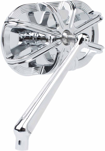 Arlen Ness - Arlen Ness Caged Series 10-Gauge Mirror - Left - Chrome - 13-161