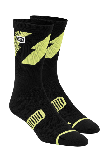 100% - 100% Bolt Socks - 24013-027-18 - Black/Lime - Lg-XL