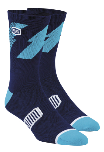 100% - 100% Bolt Socks - 24013-015-18 - Navy - Lg-XL