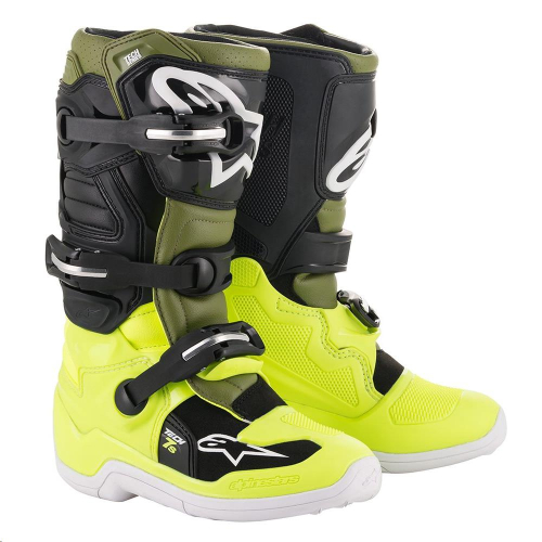 Alpinestars - Alpinestars Tech 7S Youth Boots - 201501755615 - Yellow/Military Green - 5