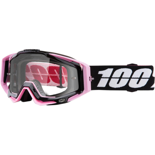 100% - 100% Racecraft Floyd Goggles - 50100-248-02 - Floyd/ Black/White/Pink / Clear Lens - OSFM