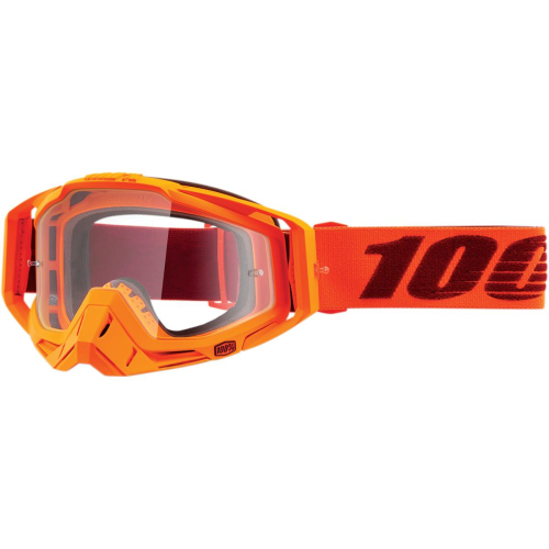 100% - 100% Racecraft Hot Rod Goggles - 50100-273-02 - Hot Rod/ Gold/Red / Clear Lens - OSFM