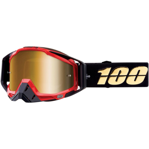 100% - 100% Racecraft Hot Rod Goggles - 50110-274-02 - Hot Rod/Gold/Red / Gold Lens - OSFM