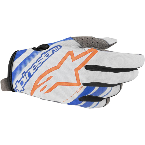 Alpinestars - Alpinestars RDR Flight Gloves - 3561819-9074-M - Gray/Blue/Orange - Medium