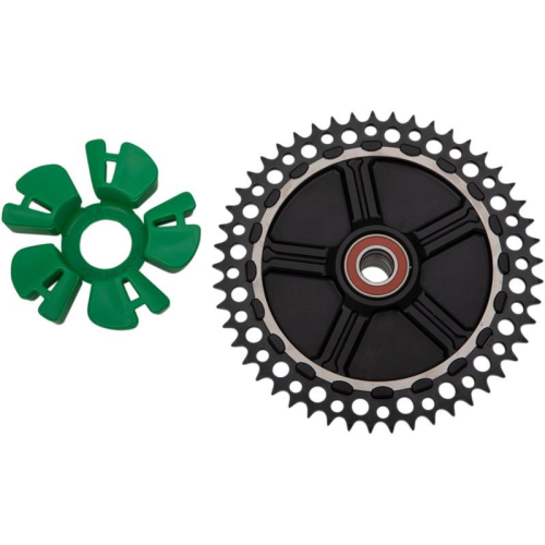 Alloy Art - Alloy Art Cush Drive Chain Sprocket with Black Anodized Carrier - 49T - Black - 9CC49-11