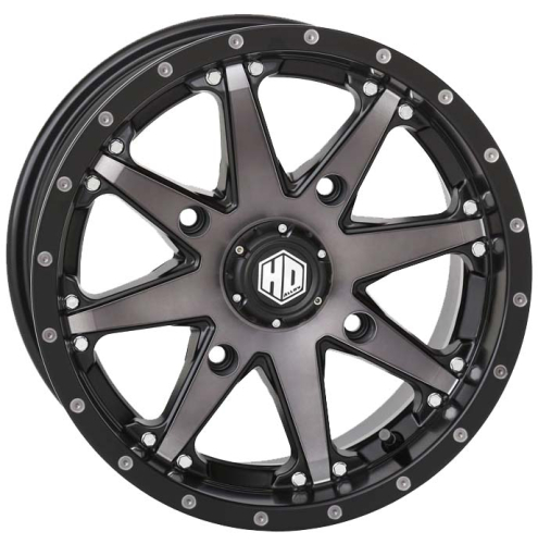 STI - STI HD10 Alloy Front/Rear Wheel - 14x7 - 5+2 Offset - 4/156 - Smoke with Matte Black - 14HD1013