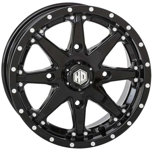 STI - STI HD10 Alloy Front/Rear Wheel - 14x7 - 5+2 Offset - 4/156 - Gloss Black - 14HD1023