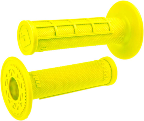 ODI - ODI MX Single-Ply Half Waffle Grips - Flo Yellow - H01RFFY