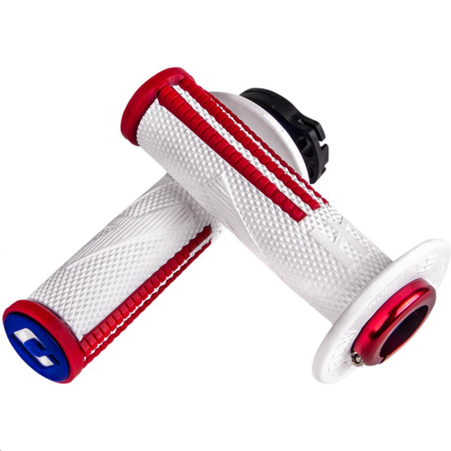 ODI - ODI Emig2 Pro V2 Lock-On Grips - Blue/White - H36EPRWU