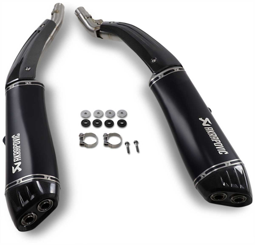 Akrapovic - Akrapovic Slip-On Line Dual Exhaust - Black Titanium Mufflers - S-B16SO3-HRAATBL