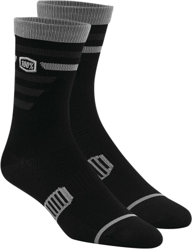 100% - 100% Advocate Performance Socks - 24017-057-18 - Black/Gray - Lg-XL