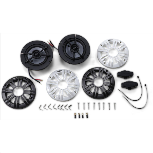 KICKER - KICKER All Weather Coaxial 4in. Speakers with 1/2in. - 2ohm - 40W RMS Power Handling - 45KM42