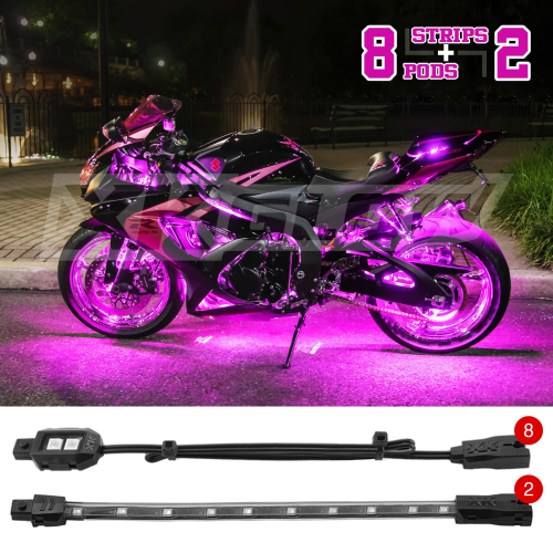 XK Glow - XK Glow Motorcycle LED Accent Light Kit - Pink - XK034001-P