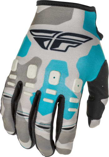 Fly Racing - Fly Racing Kinetic K221 Youth Gloves - 374-51605 - Gray/Blue - 05