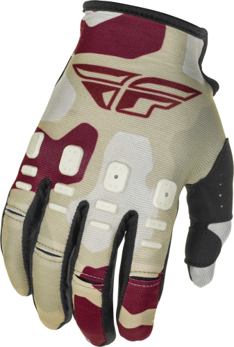 Fly Racing - Fly Racing Kinetic K221 Youth Gloves - 374-51704 - Stone/Berry - 04