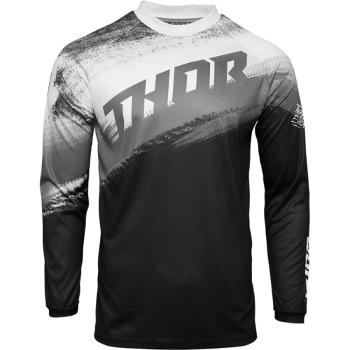 Thor - Thor Sector Vapor Jersey - 2910-6124 - Black/White - 3XL