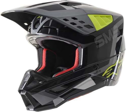 Alpinestars - Alpinestars SM5 Rover Helmet - 8303921-1592-M - Anthracite/Yellow Flourescent/Gray Camo Glossy - Medium