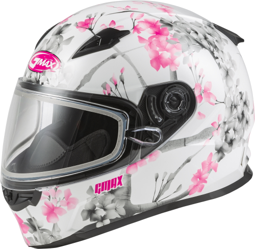 G-Max - G-Max FF-49S Blossom Womens Helmet - F2496856 - White/Pink/Gray - Large