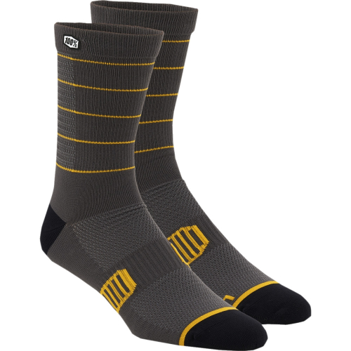 100% - 100% Advocate Socks - 24017-459-17 - Charcoal/Mustard - Sm-Md