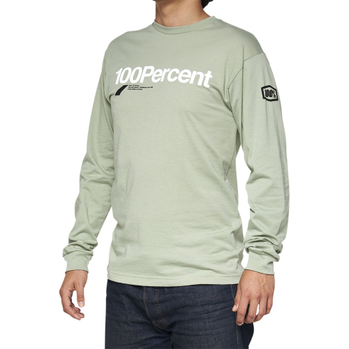 100% - 100% Bilto Long Sleeve T-Shirt - 33009-486-10 - Slate Green - Small