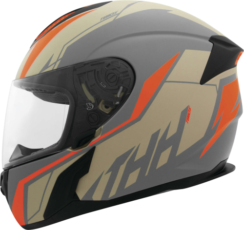 THH Helmets - THH Helmets T810S Turbo Helmet - 646876 - Gray/Orange - X-Small