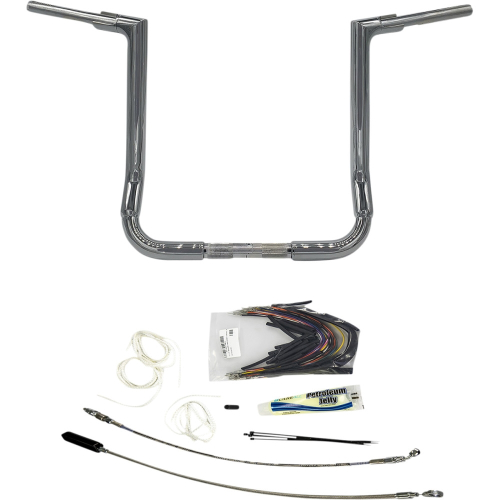 Fat Baggers, Inc. - Fat Baggers, Inc. 1-1/2in. EZ Install Flat Top Handlebar Kit - Chrome - 609116