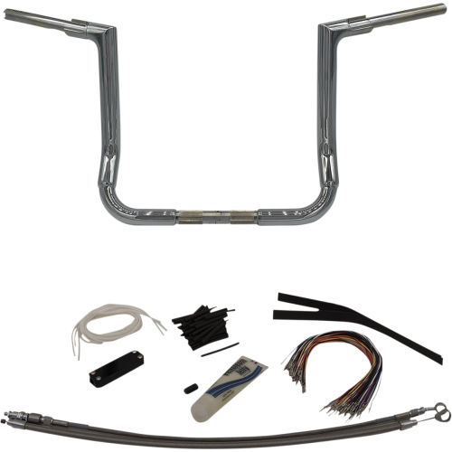 Fat Baggers, Inc. - Fat Baggers, Inc. 1-1/2in. EZ Install Flat Top Handlebar Kit  - Gloss Black - 609112-B