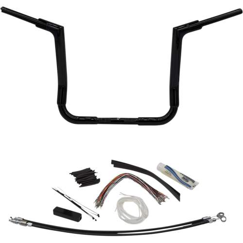 Fat Baggers, Inc. - Fat Baggers, Inc. 1-1/2in. EZ Install Flat Top Handlebar Kit  - Gloss Black - 609114-B