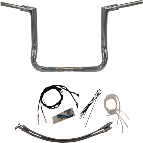 Fat Baggers, Inc. - Fat Baggers, Inc. 1-1/2in. EZ Install Flat Top Handlebar Kit - Chrome - 609214