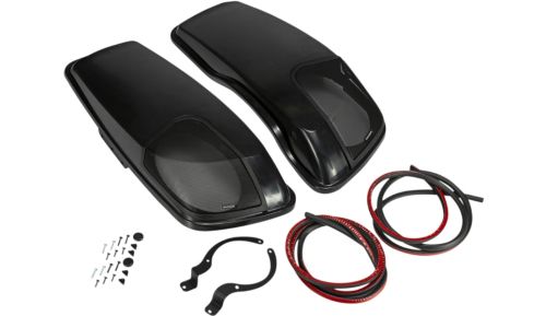 KICKER - KICKER Saddlebag Speaker Lids - Vivid Black - 46HDBL69VB