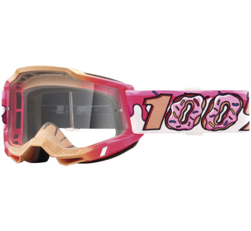 100% - 100% Accuri 2 Donut Goggles - 50013-00007 - Donut/Pink/White / Clear Lens - OSFM