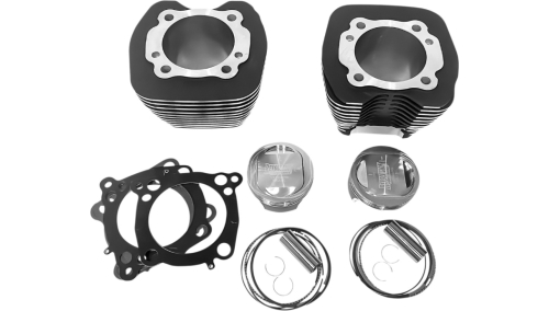 Revolution Performance - Revolution Performance Bolt-On Big Bore Kit (107in. Domed) - Bore 3-15/16in. - 10.6:1 Compression - Black/Highlighted Fins - RP201-119WD