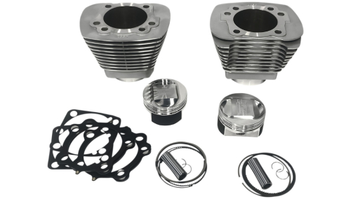 Revolution Performance - Revolution Performance Bolt-On Big Bore Kit (1250cc. Domed) - Bore 3-9/16in. - 11:1 Compression - Natural Silver - RP201-404W