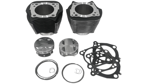 Revolution Performance - Revolution Performance Bolt-On Big Bore Kit (128in.) - Bore 4-1/4in. - 11.3:1 Compression - Black/Highlighted Fins - RP201-606W