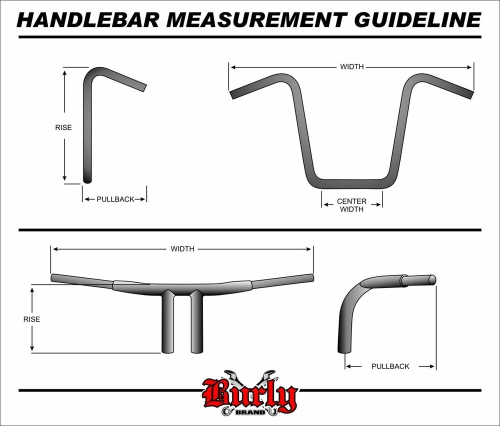 Burly Brand - Burly Brand 1-1/4in. Gorilla Ape Burly Handlebar - Black - B12-1501B